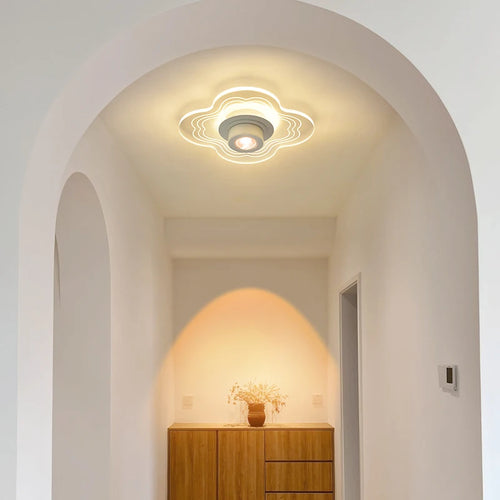plafonnier encastré led nordique simple avec spots - vue 6 sur 9