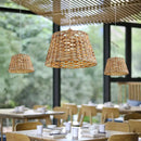 suspension en rotin style wabi sabi pour décoration moderne
