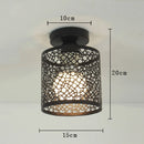 Moderne Pendelleuchte aus Eisen im Retro-Stil mit Metallgitter
