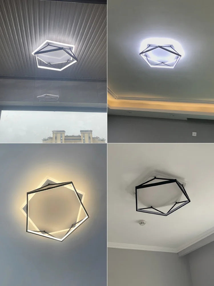 LED-Deckenleuchte geometrisch minimalistisch nordisch - vue 3 sur 9