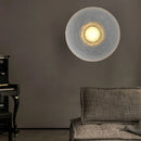 Design-Wandleuchte Kreisform für modernes Interieur aus transparenter Resin