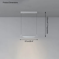 lustre moderne led éclairage suspendu pour espace contemporain