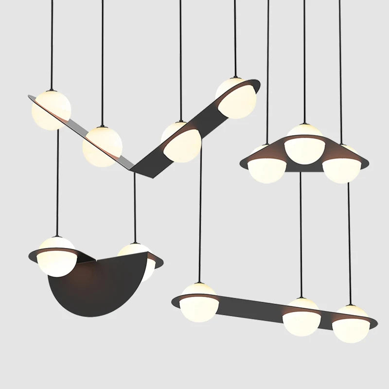 Kreative minimalistische Pendelleuchte mit geometrischem Design für Geschäftsräume - vue 3 sur 11