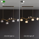 lustre led oiseau créatif en cuivre pour maison et restaurant