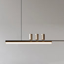 SANDYHA Restaurant moderne Lustres bande linéaire lampe à LED salle à manger Lustre Salon Design Luxe Luminarias Pendentes E Lustres