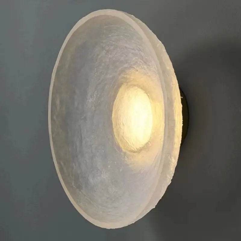 Design-Wandleuchte Kreisform für modernes Interieur aus transparenter Resin - vue 5 sur 7