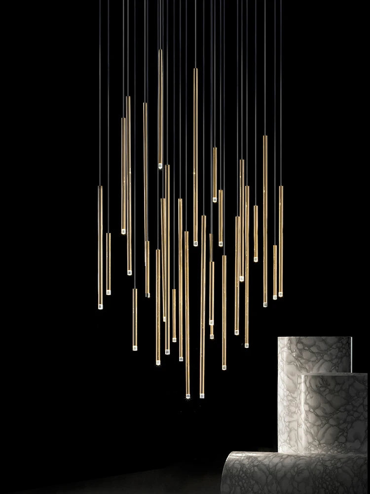 Lustre led suspendu design moderne pour villa loft hôtel