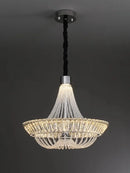 lustre moderne en cristal français led pour hôtel et villa