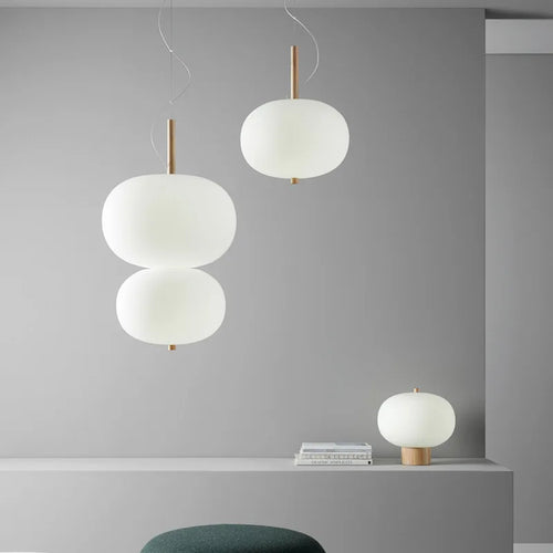 Design-Pendelleuchte aus Glas für ein modernes und elegantes Interieur - vue 2 sur 12