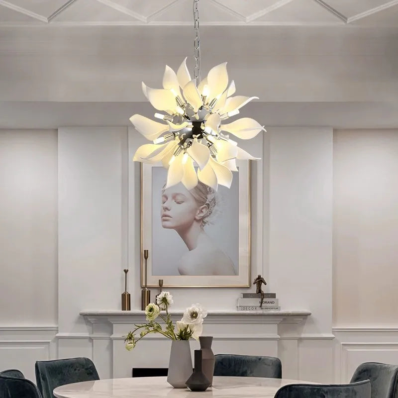 lustre moderne led nordique pour hôtel villa brillant - vue 5 sur 10