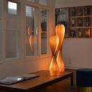 Bois lampadaire LED moderne rétro lumière debout gradation salon chambre luminaires en forme de spirale atmosphère Luminaire