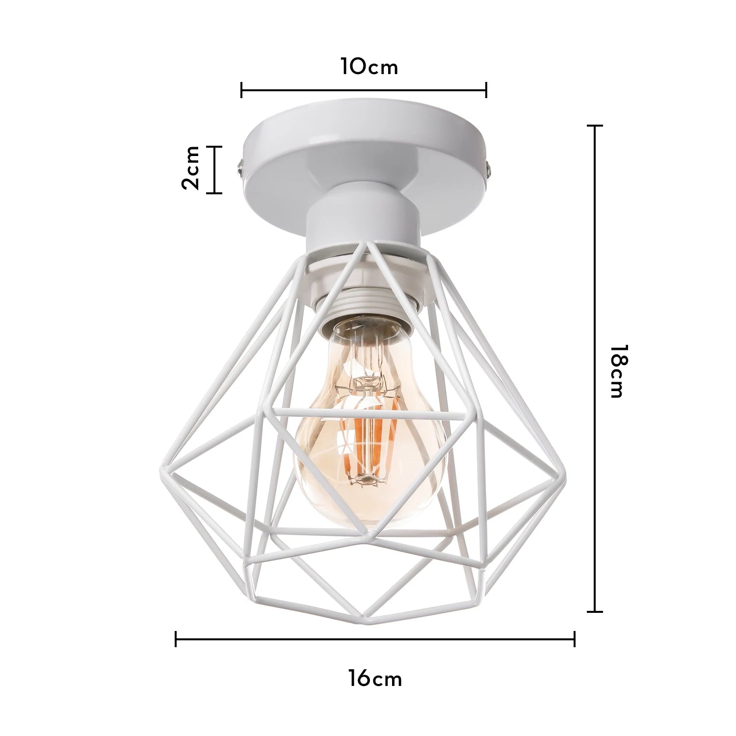 plafonnier encastré rustique industriel vintage en métal pour intérieur créatif - vue 13 sur 20