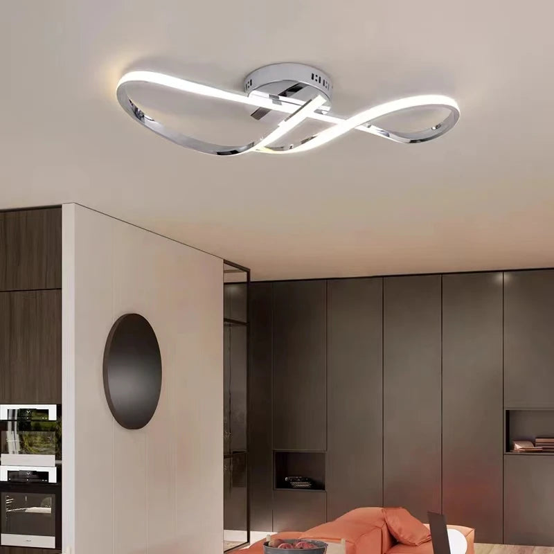 Plafonnier moderne à LEDs lumières pour salon chambre plafonnier étude cuisine intérieur décoration de la maison - vue 4 sur 8