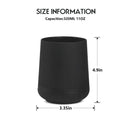 Matte Black toothbrush holders for bathrooms with silicon boot, Modern tooth brushing and toothpaste holder cup for bathroom Org