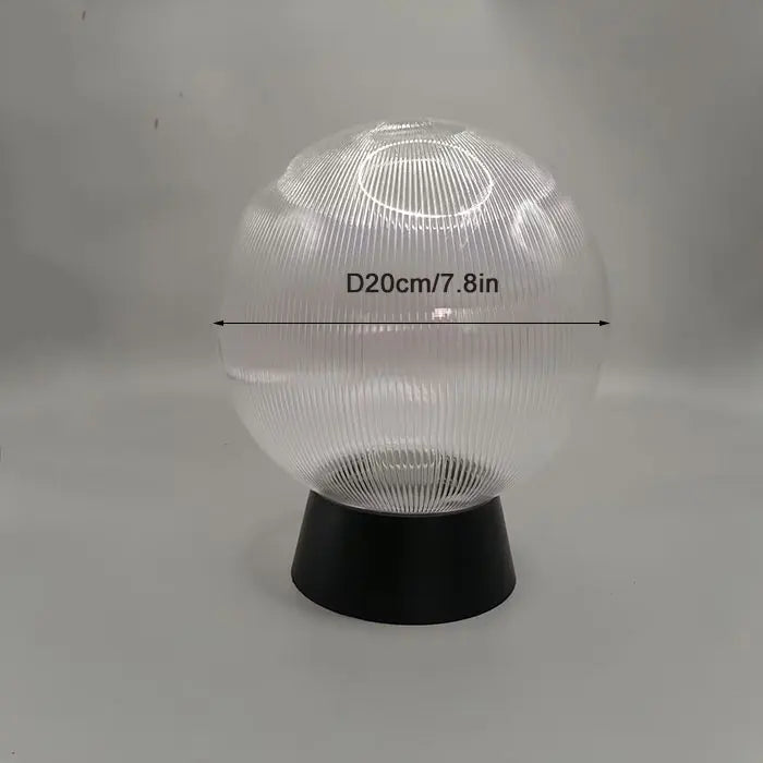 lampadaire extérieur globe noir pour éclairage de jardin et terrasse - vue 13 sur 15