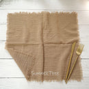 Serviette de table gaze coton rustique lot 12