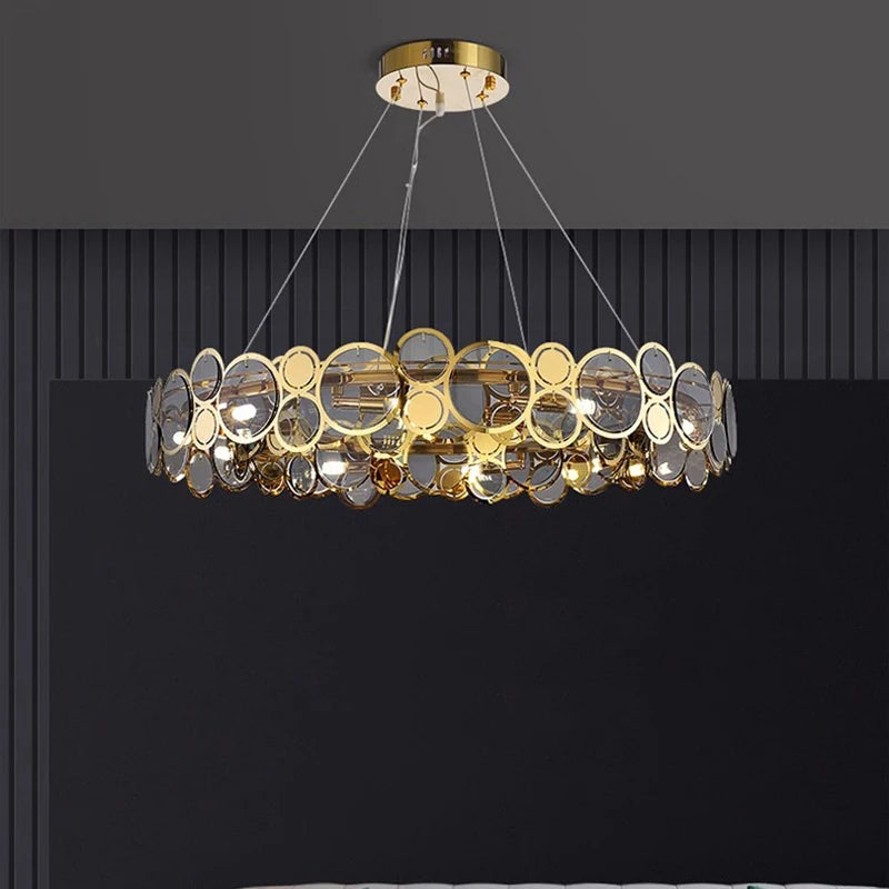 Moderner LED-Kronleuchter Luxus für Innenbeleuchtung - vue 4 sur 16
