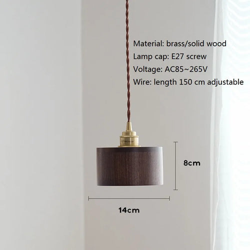 LED-Pendelleuchte aus Holz im modernen nordischen Stil für Loft, Bar oder Restaurant - vue 11 sur 10
