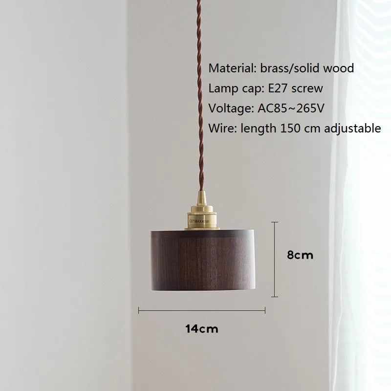 LED-Pendelleuchte aus Holz im modernen nordischen Stil für Loft, Bar oder Restaurant