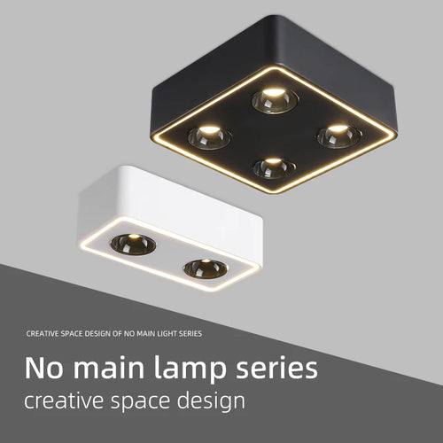 Quadratische LED-Deckenleuchte blendfrei Oberfläche modern