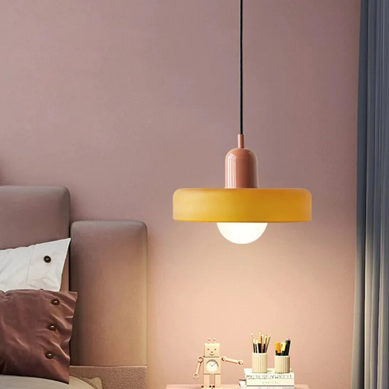 lustre moderne suspendu en verre coloré pour intérieur - vue 5 sur 20