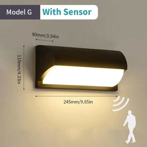 LED-Außenwandleuchte mit automatischem Bewegungssensor - vue 18 sur 20