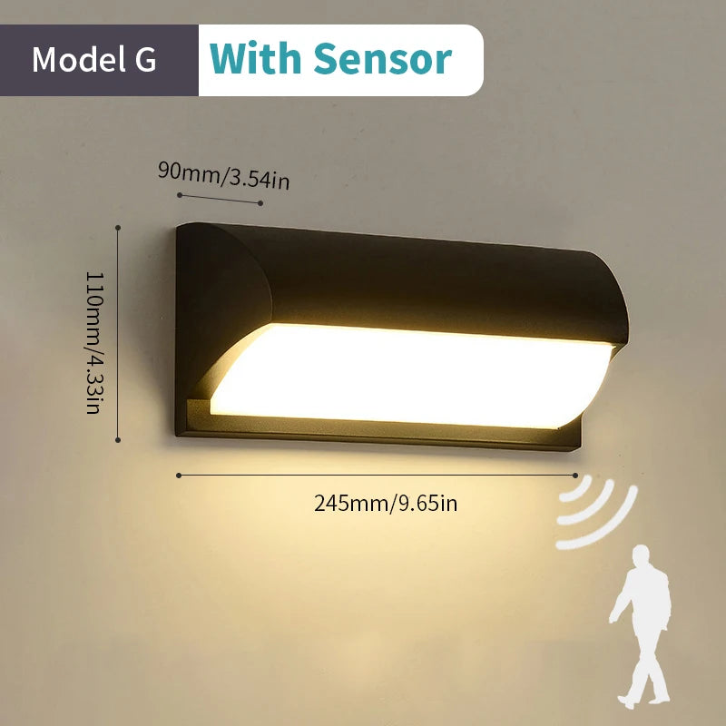 LED-Außenwandleuchte mit automatischem Bewegungssensor - vue 17 sur 20