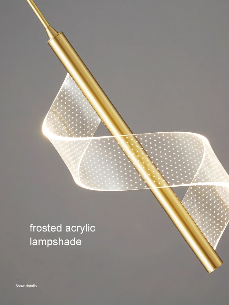 suspension cuivre minimaliste moderne luxe - vue 6 sur 10