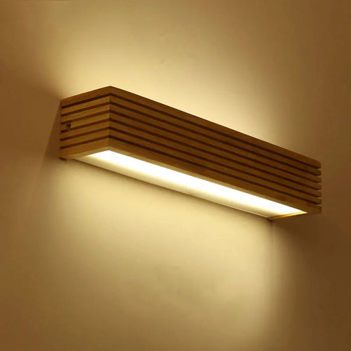 applique murale led en bois massif style nordique pour lecture