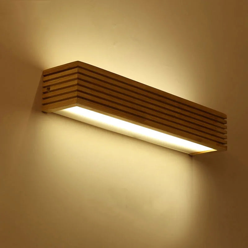 applique murale led en bois massif style nordique pour lecture - vue 3 sur 10
