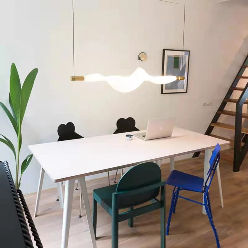 lustre design art déco suspendu pour cuisine et bar - vue 5 sur 22