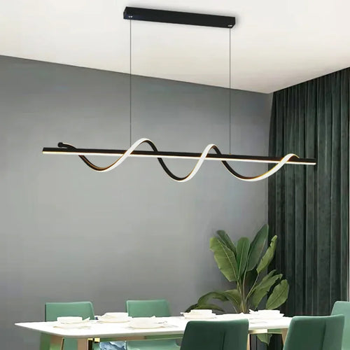 Moderne Pendelleuchte mit dimmbaren LED-Lichtern elegantes Design für stilvolle Wohnräume - vue 4 sur 14
