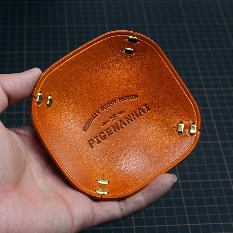 plateau de rangement en cuir pour bijoux et objets divers - vue 9 sur 10