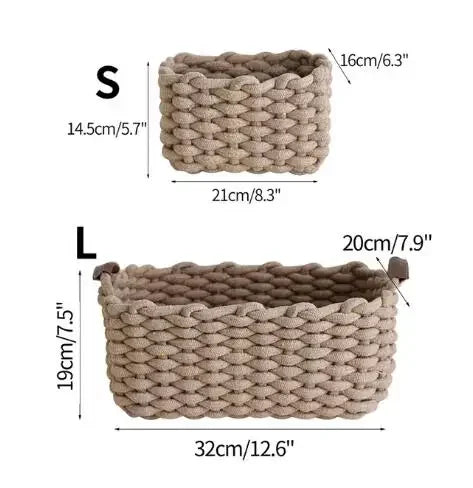 panier en corde de coton pour rangement divers et décoration nordique - vue 14 sur 13