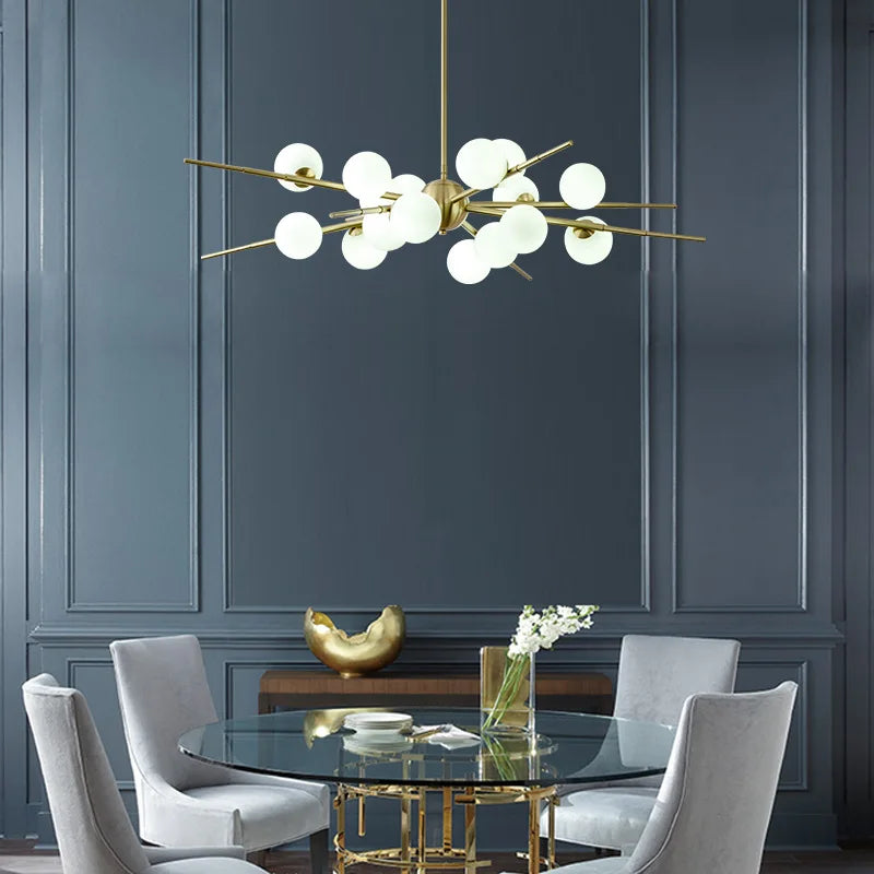 lustre nordique moderne en forme de branche de haricot magique - vue 3 sur 10