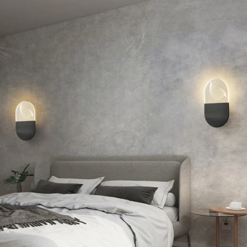 applique murale led minimaliste en cuivre pour intérieur élégant