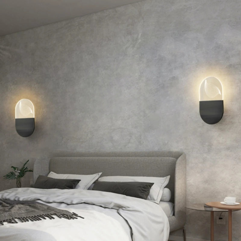 applique murale led minimaliste en cuivre pour intérieur élégant