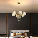 lustre à bulles classique en chrome doré tendance 2024 avec éclairage led
