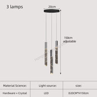 lustre moderne en cristal pour éclairage intérieur élégant