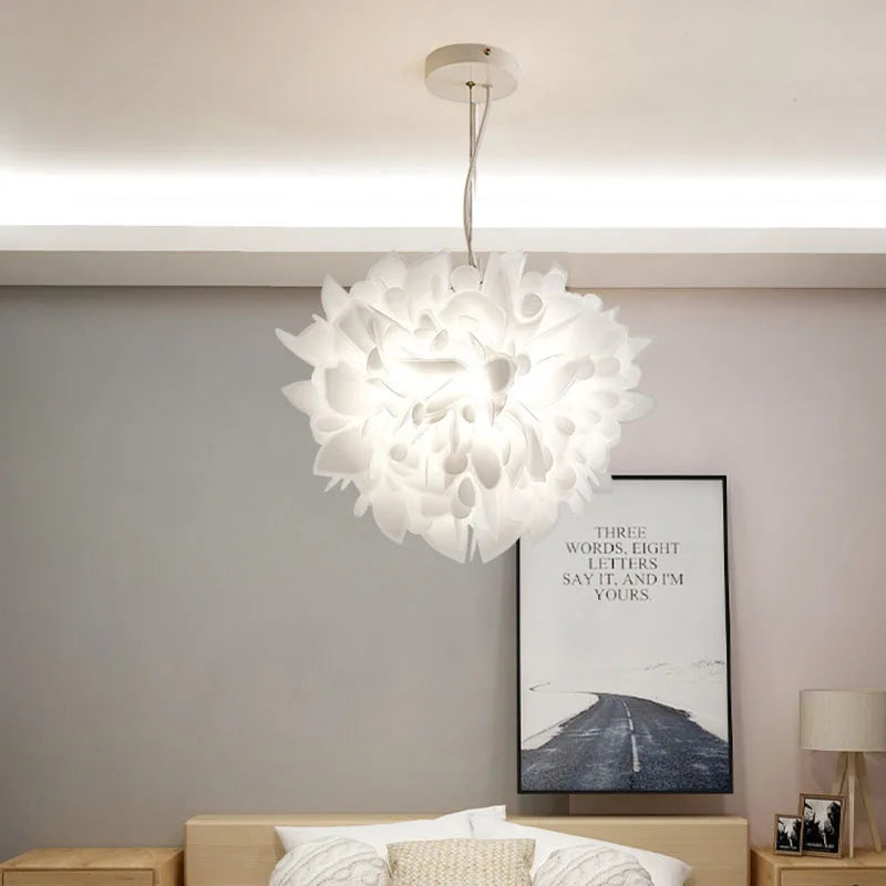lustre led fleurs acrylique pour foyer moderne - vue 2 sur 8