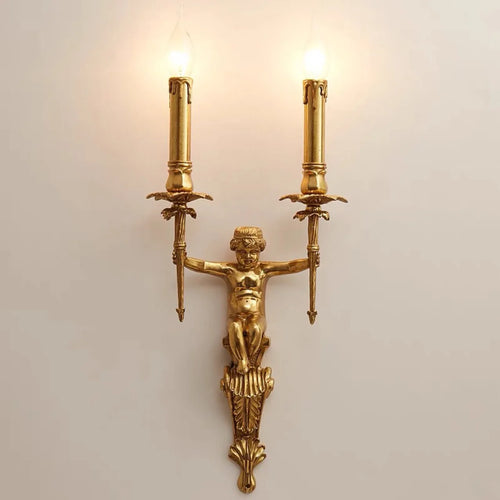 applique murale ange nordique en cuivre luminaire décoratif intérieur classique européen
