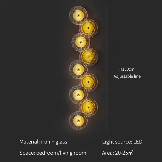 Moderne Wandleuchte aus Glas im Art-déco-Stil für die Innendekoration