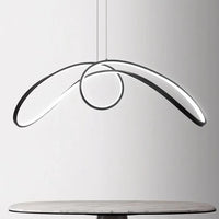 lustre en aluminium en forme de papillon avec éclairage led