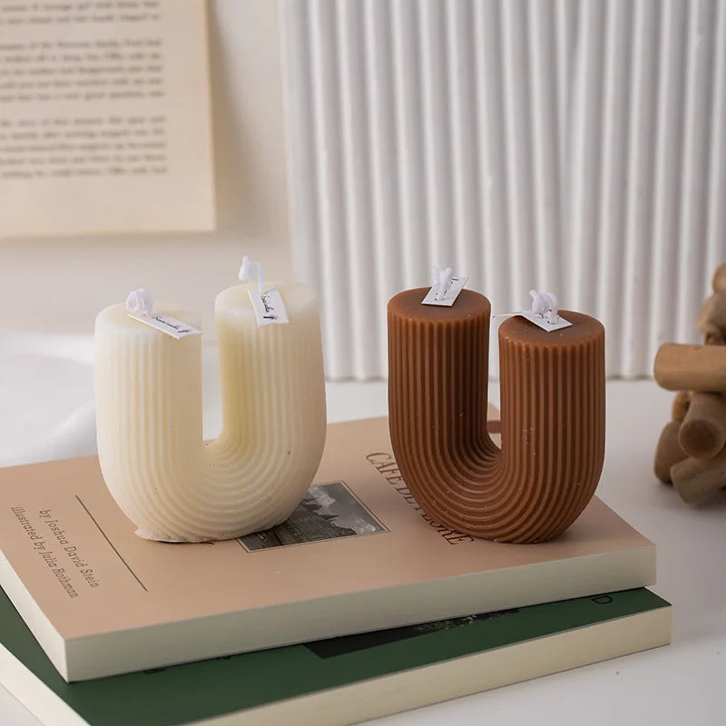 bougies parfumées en forme de u lot de cadeaux pour invités décoratives - vue 5 sur 10