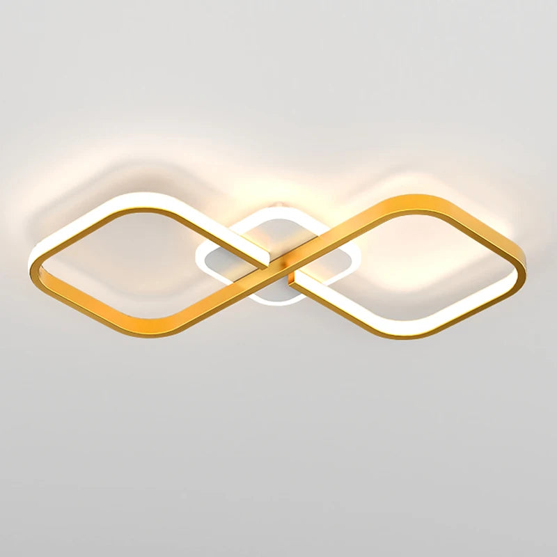 Minimalistische moderne LED-Deckenleuchte im nordischen Stil für kreative Atmosphäre - vue 5 sur 11