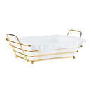 Golden Metal Wire Bread Baskets for Storage Pantry, Fruit Sorage Basket Container Durable Desktop Decoration Snack Box