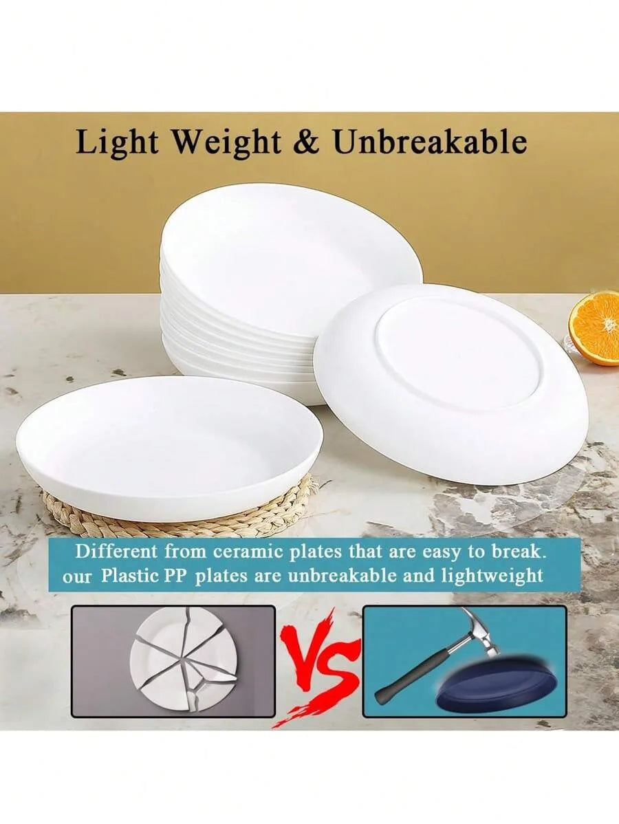 Assiettes dessert reutilisables micro ondes lave vaisselle