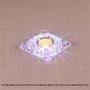 plafonnier led rgb carré en cristal pour décoration intérieure variée