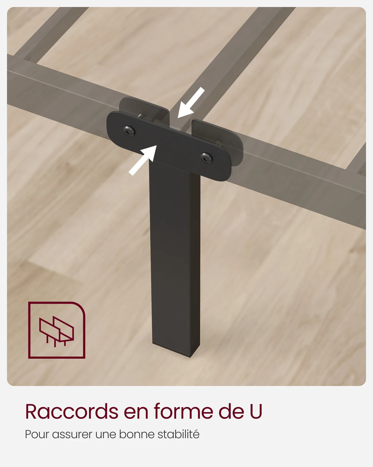 VASAGLE Single Bed Frame, Metal Bed Frame, Fits 90 x 190 cm Mattress, Easy Assembly, for Small Spaces, Guest Room, Black