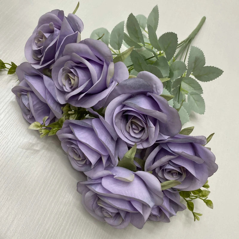 bouquet de roses artificielles en soie décoration florale élégante